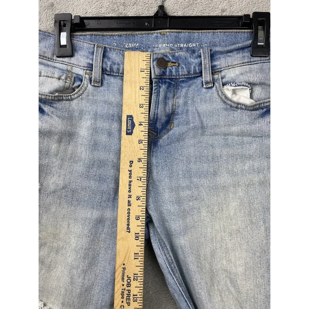 Old Navy Womens 2 Boyfriend Straight Blue Jeans - Picture 6 of 8